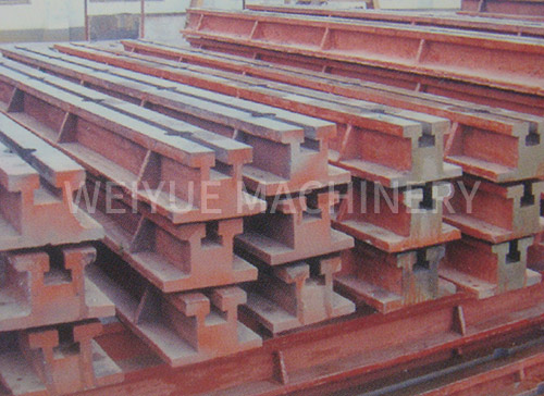 Cast iron grade beams and rails