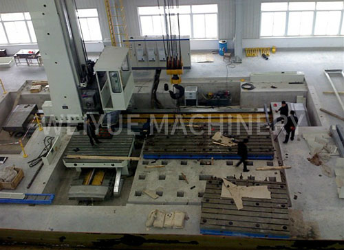 Boring machine workbench installation site